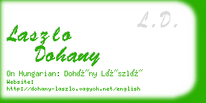 laszlo dohany business card